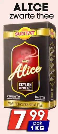 Özbaktat Supermarkt Alice zwarte thee aanbieding