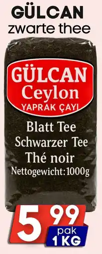Özbaktat Supermarkt Gülcan zwarte thee aanbieding