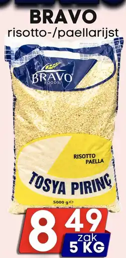 Özbaktat Supermarkt Bravo risotto paellarijst aanbieding