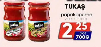 Özbaktat Supermarkt Tukaş paprikapuree aanbieding