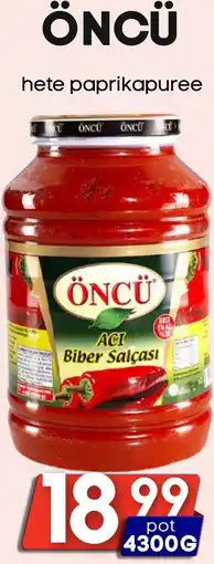 Özbaktat Supermarkt Öncü hete paprikapuree aanbieding