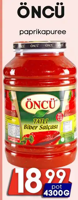 Özbaktat Supermarkt Öncü paprikapuree aanbieding