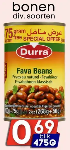 Özbaktat Supermarkt Bonen aanbieding