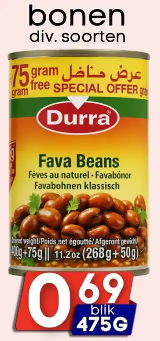 Özbaktat Supermarkt Bonen aanbieding