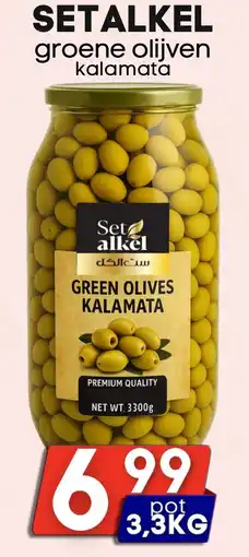 Özbaktat Supermarkt Setalkel groene olijven kalamata aanbieding
