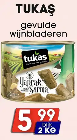 Özbaktat Supermarkt Tukaş gevulde wijnbladeren aanbieding