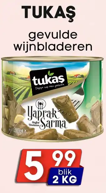 Özbaktat Supermarkt Tukaş gevulde wijnbladeren aanbieding