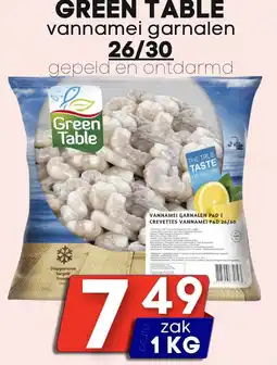 Özbaktat Supermarkt Green table vannamei garnalen aanbieding