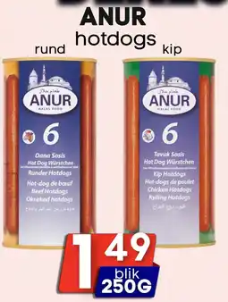 Özbaktat Supermarkt Anur hotdogs aanbieding