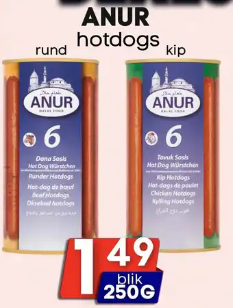 Özbaktat Supermarkt Anur hotdogs aanbieding