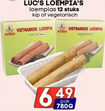 Özbaktat Supermarkt Luc's loempia's aanbieding