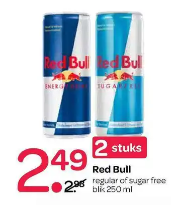 Spar Red Bull Regular Of Sugar Free aanbieding