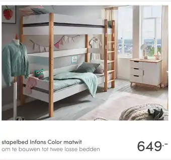 Baby & Tiener stapelbed Infans Color aanbieding