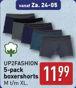 ALDI Up2fashion 5 pack boxershorts aanbieding