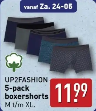 ALDI Up2fashion 5 pack boxershorts aanbieding