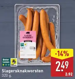 ALDI Slagersknakworsten aanbieding