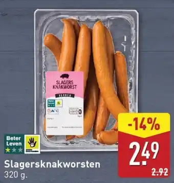 ALDI Slagersknakworsten aanbieding