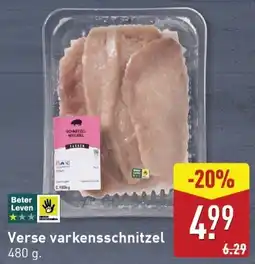 ALDI Verse varkensschnitzel aanbieding