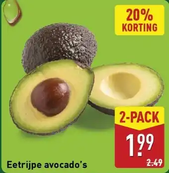 ALDI Eetrijpe avocado's aanbieding