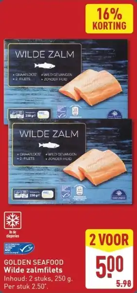ALDI Golden seafood wilde zalmfilets aanbieding