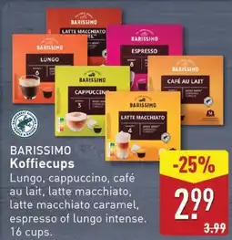 ALDI Barissimo koffiecups aanbieding