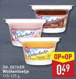 ALDI Dr. oetker wolkentoetje aanbieding
