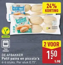 ALDI De afbakker petit pains en piccolo's aanbieding