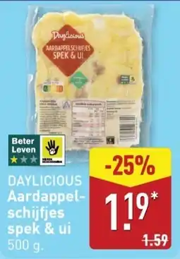 ALDI Daylicious aardappel schijfjes spek & ui aanbieding