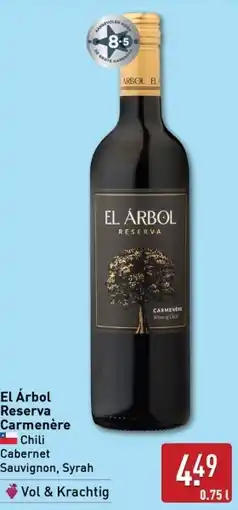 ALDI El árbol reserva carmenère aanbieding
