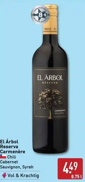 ALDI El árbol reserva carmenère aanbieding