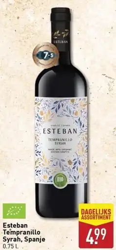 ALDI Esteban Tempranillo Syrah, Spanje aanbieding