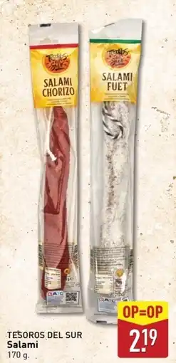 ALDI Tesoros del sur salami aanbieding