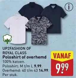 ALDI Up2fashion of royal class poloshirt of overhemd aanbieding