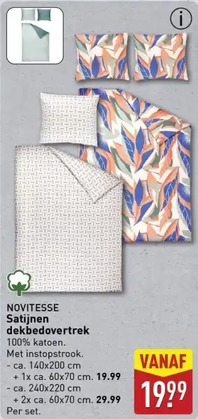 ALDI Novitesse satijnen dekbedovertrek aanbieding
