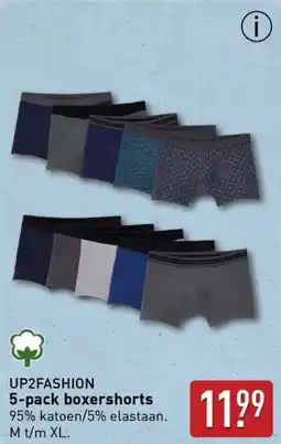 ALDI Up2fashion 5 pack boxershorts aanbieding