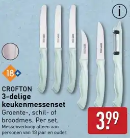 ALDI Crofton 3 delige keukenmessenset aanbieding