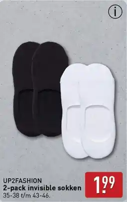 ALDI Up2fashion 2 pack invisible sokken aanbieding