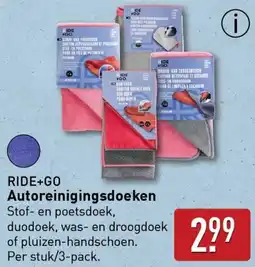 ALDI Ride+go autoreinigingsdoeken aanbieding