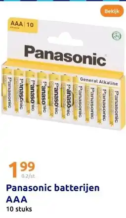 Action Panasonic batterijen AAA aanbieding