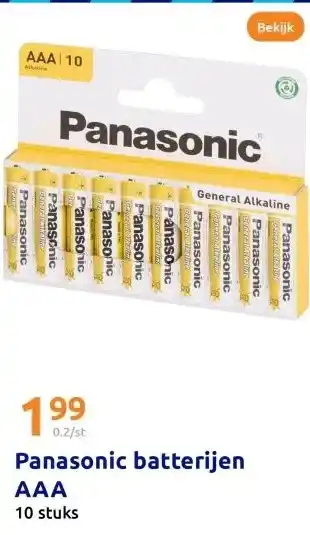 Action Panasonic batterijen AAA aanbieding