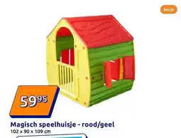 Action Magisch speelhuisje - rood/geel aanbieding