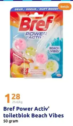 Action Bref Power Activ' toiletblok Beach Vibes aanbieding