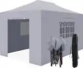 Praxis LifeGoods Partytent - Donkergrijs - 3x4.5m - Easy Up/Waterdicht/Zijwanden aanbieding