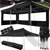 Praxis tectake - Partytent Viola 3x6 m met 2 zijdelen - opvouwbaar en in hoogte verstelbaar - Zwart aanbieding