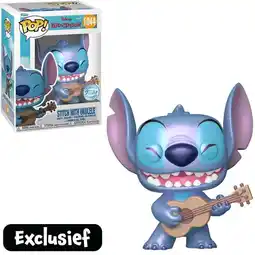 Intertoys Funko Pop! figuur Disney Lilo & Stitch metallic Stitch met ukelele aanbieding