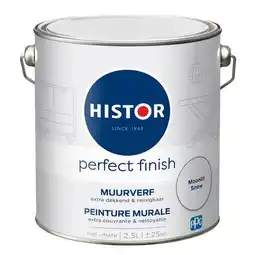 Praxis Histor muurverf Perfect Finish mat Moonlit Snow 2,5L aanbieding