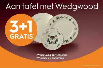 Blokker Wedgwood Serviesseries Windsor En Christmas 3+1 Gratis aanbieding