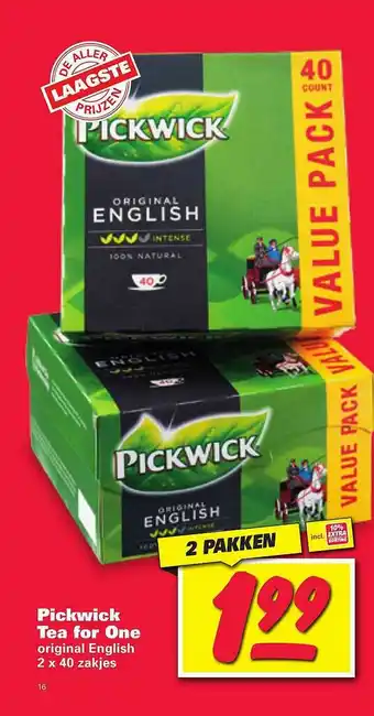 Lidl Pickwick Tea For One Original English aanbieding