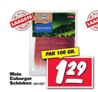 Lidl Wein Coburger Schinken aanbieding