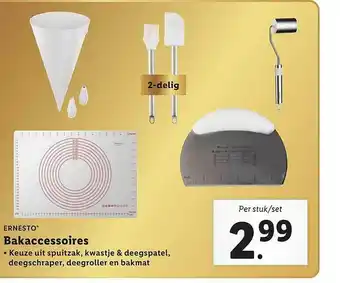 Lidl Ernesto® Bakaccessoires : Spuitzak, Kwastje & Deegspatel, Deegschraper, Deegroller En Bakmat aanbieding